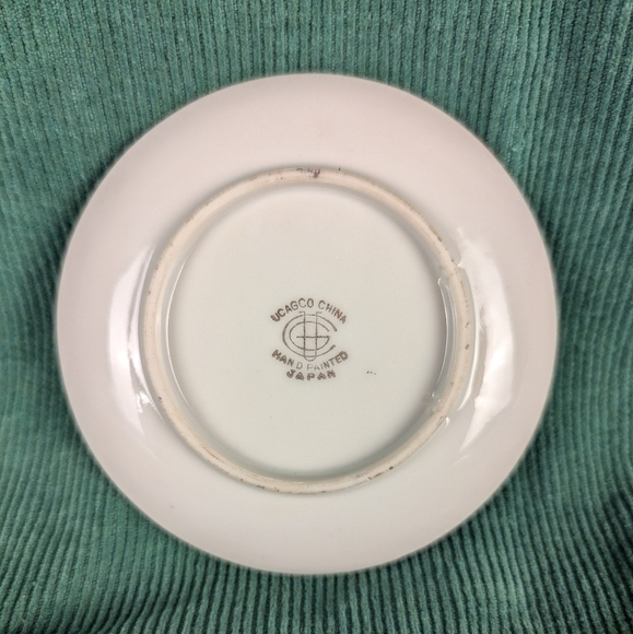 Ucagco miniature plates made in Japan and hand painted, set of 5, approx 4" wide - Picture 4 of 13